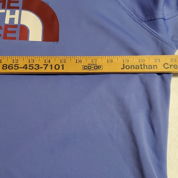 The North Face Women's Blue Hoodie With Sleeve Thumb Holes Front Pockets. Sz XL - Picture 5 of 7